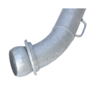 Saugrohr mit V-Kupplung 45° Bogen verzinkt OM 002/150x4