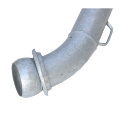 Saugrohr mit V-Kupplung 45° Bogen verzinkt OM 002/150x4