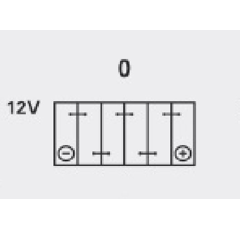 Batterie  LUCAS Premium LP668 12V - 110Ah - P+ en bas à droite