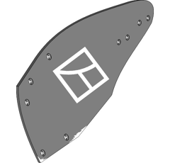 Versoir gauche pour charrue GREGOIRE BESSON 173491 adaptable - Blacksteel©