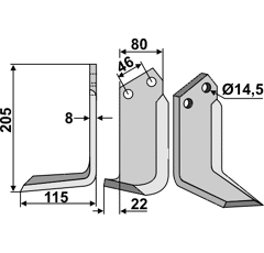 Fräsmesser - links MAL03L Maletti by Muzzi