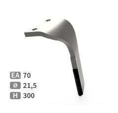 Dent de herse rotative Droite 3 plaquettes carbure triangulaires LEMKEN 3377012 adaptable