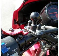 Boule Ø 2,54 cm sur fixation collier 1,27 à 3,18 cm | RAM