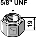 Mutter 5/8''UNF für Häcksler BOMFORD – Nachbau