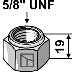 Ecrou 5/8''UNF pour broyeur BOMFORD adaptable - Blacksteel©