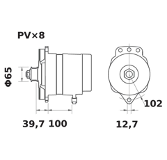 Lichtmaschine IA 1440 / 14V 220A Mahle-Iskra-Letrika  