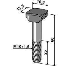 Hammerkopfschraube 60 mm Nachbau