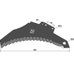 Couteau pour mélangeuse STRAUTMANN 488.17.505 adaptable - Blacksteel©