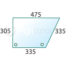 Vitre de porte droite pour machine agricole CASE IH 248726A1 adaptable