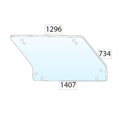 Heckscheibe - Traktorkabine FIAT 5129357 - Nachbau