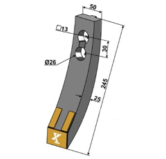 Väderstad 498382 – Scharspitze Marathon 245 mm – Hartmetall  