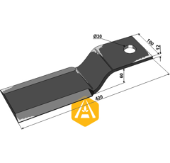 Couteau pour broyeur SUIRE 16-190142000 adaptable - Blacksteel©