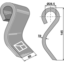 Fléau 145 x 80 x 10 mm pour broyeur DÜCKER 945000220 adaptable