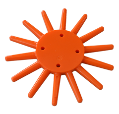 Étoile à doigts 240mm pour bineuse adaptable - BlackSteel©