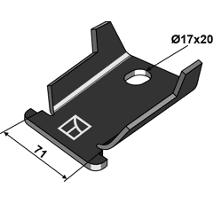 Seguridad anti-rotación para dientes niveladores 17 x 20 - 4 mm adaptable