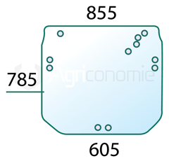 Heckscheibe für Landmaschine JOHN DEERE R206835 Nachbau