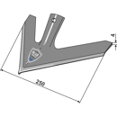 Soc ailettes à échange rapide pour vibroculteur 250 mm adaptable