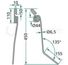 Peigne pour semoir RABE 6611.47.00 adaptable