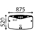 Vitre arrière plate pour chargeur télescopique MERLO 045750adaptable