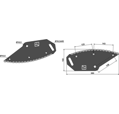 Couteau pour mélangeuse SHELBOURNE-REYNOLDS 61025601 adaptable - Blacksteel©