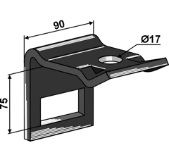 Bride de fixation dent Ø 17 - 75 mm adapt. BlackSteel©