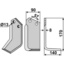 Fräsmesser Rechts 170 x 90 Howard Nachbau