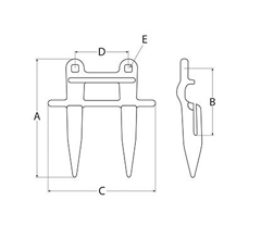Doigt double pour barre de coupe CLAAS 0005196001 adaptable