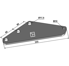 Renfort de couteau pour mélangeuse STRAUTMANN 60903205 adaptable - Blacksteel©