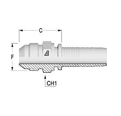 Pressnippel 1/16"-12UNF Interlock1 DN19IL1116JICAG Alfagomma