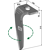 Dent Droite pour herses rotatives RABE 8437.77.01 adaptable 