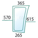 Pare-brise droit pour machine agricole FENDT 916811040071 adaptable