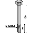Boulon M10x1,5 x 100 pour broyeur HUMUS adaptable - Blacksteel©