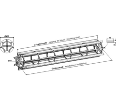 Rouleaux cage à barres lisses 950 mm adaptable - BlackSteel©