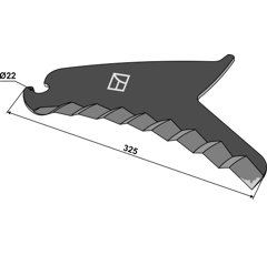 Lame pour presse à balle MC HALE CKN00016 adaptable - Blacksteel©