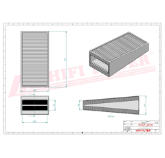 Filtre à air adaptable HIFI FILTER SC50224