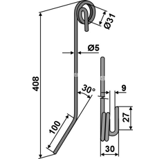 Striegelzinken Ø5mm - 93111 | Hatzenbichler - Nachbau