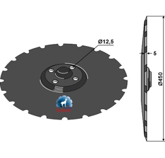 Disco cóncavo dienteado para rastrojador VÄDERSTAD 466947 - BlackSteel©