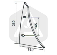 Étrave droite pour corps de charrue KVERNELAND KK073250 origine