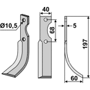 Fräsmesser Rechts 197 x 40 Benassi Nachbau