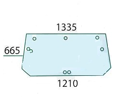Heckscheibe - Traktorkabine CASE IH 134671091 - Nachbau