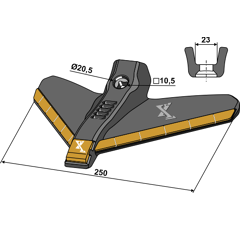 Gänsefußschar, Hartmetall beschichtet 101EXT1113 Lemken Nachbau