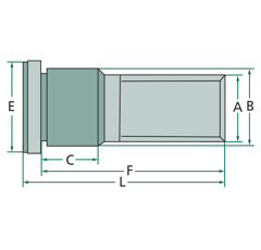 Goujon de roue M20 x 1,5 mm A.D.R