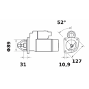 Anlasser IS 1337 / 24V 4KW Z10 Mahle-Iskra-Letrika 10 Zähne