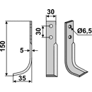 Fräsmesser Links 150 x 30 Holder Nachbau