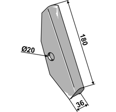 Bar d'usure 180 mm P12018 adaptable - BlackSteel©