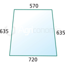 Vitre latérale pour machine agricole CASE IH 520666 adaptable