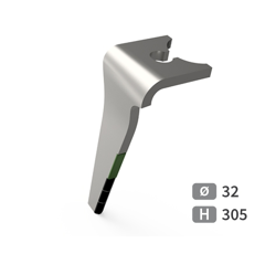 Dent de herse rotative Gauche plaquettes carbure, fixation rapide BREVIGLIERI E0100130 adaptable