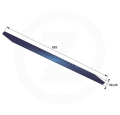 Barre réversible gauche pour charrue GREGOIRE ET BESSON 171207 origine