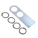 Halteplatte mit Seegerringen Lochabstand 50mm  