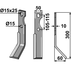 Fräsmesser Rechts 300 x 50 Forigo-Roteritalia Nachbau